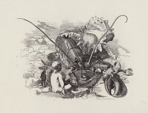Ilustrace pro The Water-Babies od Charlese Kingsleyho (rytina) od Edward Linley (after) Sambourne