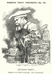 Punch cartoon: Frederick Settle Barff, anglický chemik (rytina) od Edward Linley (after) Sambourne