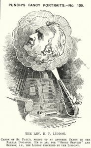 Punch cartoon: Henry Liddon, anglický teolog (rytina) od Edward Linley (after) Sambourne