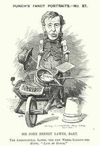 Punch cartoon: John Bennet Lawes, anglický podnikatel a zemědělský vědec (rytina) od Edward Linley (after) Sambourne