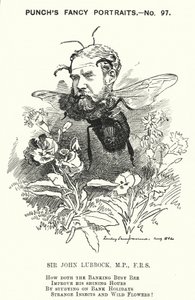 Punch karikatura: John Lubbock od Edward Linley (after) Sambourne