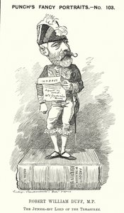 Punch cartoon: Robert William Duff, skotský liberální politik (rytina) od Edward Linley (after) Sambourne