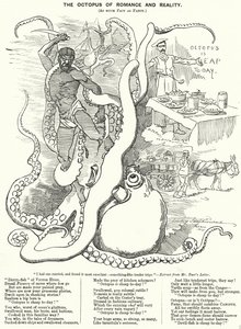 Punch cartoon: Chobotnice romantiky a reality (rytina) od Edward Linley (after) Sambourne
