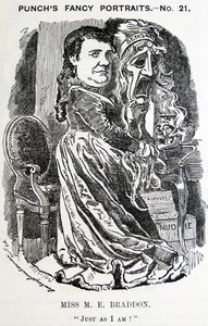 Ilustrovaný portrét Mary Elizabeth Braddon (Maxwell) od Edward Linley Sambourne