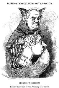 Phineas Taylor Barnum 1810-1891, americký showman, 1884