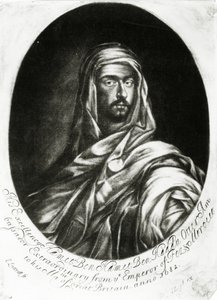 Jeho Excelence Hamet Ben Hamet Ben Haddu Otter, publikoval John Lloyd, 1682 (mezzotinta) od Edward Luttrell