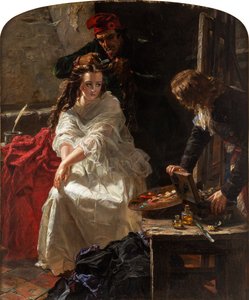 Charlotte Corday ve věznici Conciergerie, 1862.
