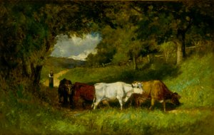 Hnát krávy domů od Edward Mitchell Bannister