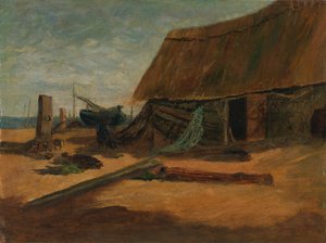 Rybářské boudy od Edward Mitchell Bannister