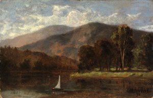 Bez názvu (plachetnice v řece) od Edward Mitchell Bannister