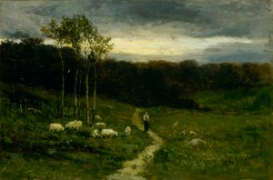 Žena jdoucí po cestě od Edward Mitchell Bannister