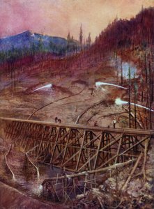Plnění kozlíku na železnici hydraulickým stavěním (barva lito) od Edward Parick Kinsella