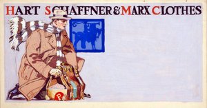 Reklama na Hart, Schaffner & Marx Clothes, pub. 1900