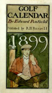 Golfista sedící u hole, kreslení akvarelem. (1899?) Edward Penfield 1866-1925, americký umělec. od Edward Penfield