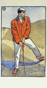 Červen/červenec, detail z roku 1931 Golfový kalendář, nakl. 1931 od Edward Penfield
