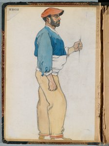 Náčrt španělského muže, 1906 (wc a grafit na papíře) od Edward Penfield