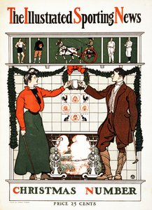The Illustrated Sporting News, vánoční číslo, 1900 (barevná litografie) od Edward Penfield