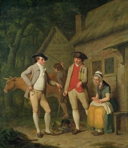 Kráva a zboží vdovy Costardové, zabavené kvůli daním, jsou vykoupeny štědrostí Johnnyho Pearmaina, 1782