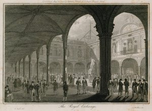 Royal Exchange, Londýn od Edward Pugh