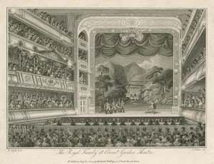 Královská rodina v Covent Garden Theatre v Londýně od Edward Pugh