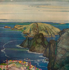 Ostrov Brecqhou, Off Sark, c1921 od Edward Reginald Frampton