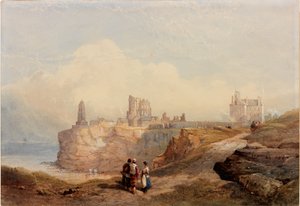 Tynemouth Priory (barva těla a akvarel na papíře)
