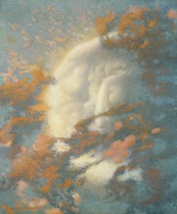 Pack Clouds Away and Welcome Day (wc a zlatá barva na papíře) od Edward Robert Hughes