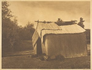 A Mat House - Skokomish od Edward S. Curtis