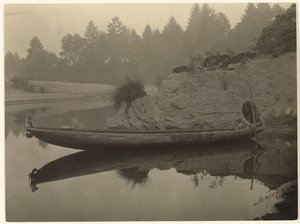 Rybaření z kánoe – Hupa od Edward S. Curtis
