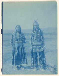 Piegan Mann und Frau od Edward S. Curtis