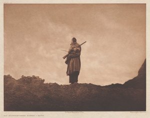 Portfolio III, deska 110: Lovec horských ovcí od Edward S. Curtis
