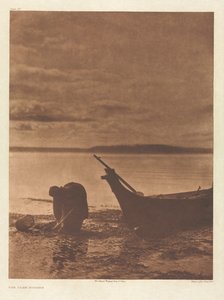 Portfolio IX, Plate 317: The Clam Digger od Edward S. Curtis