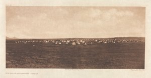 Portfolio VI, Plate 192: Sun Dance Encampment--Piegan od Edward S. Curtis