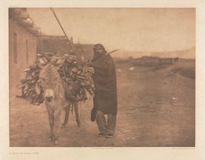 Portfolio XVII, deska 608: Náklad paliva - Zuñi od Edward S. Curtis