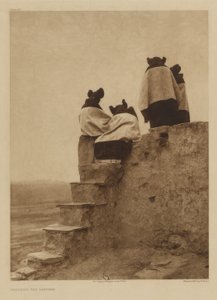 Sledování tanečníků od Edward S. Curtis