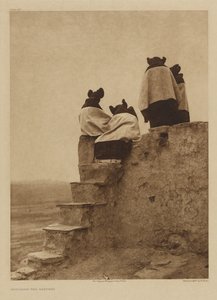 Pozorování tanečníků od Edward S. Curtis