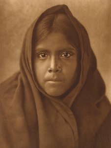 Qahatika Girl, cca 1907 (velkoformátový hlubotisk) od Edward Sheriff Curtis