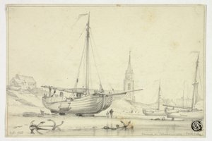 Kostel v Scheveningenu od Edward William Cooke