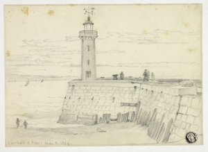 Dieppe, West Pier od Edward William Cooke