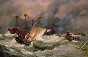 Ráno po těžké vichřici (olej na plátně) od Edward William Cooke