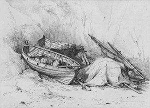 Na pláži v Cromer, c1828. od Edward William Cooke