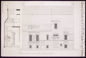Design for House und Studio pro J.A.M. Whistler Esq, Chelsea, c.1877-78 (viz také 176477) od Edward William Godwin