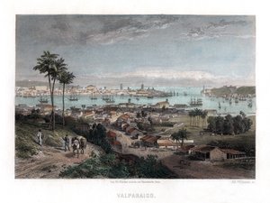 Valparaiso, Chile, 1840 od Edward Willmann