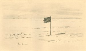 Tábor černé vlajky. - Amundsensova černá vlajka do několika mil od jižního pólu, 1912, 1913