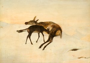 Náhodný výstřel (olej na palubě) od Edwin (after) Landseer