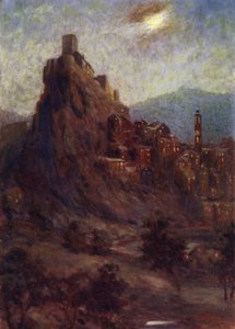 Korsika: Corte, citadela (barva litho)