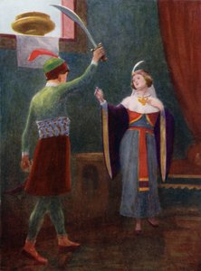 Byl ve velkém hněvu a držel v ruce svůj meč od Edwin Arthur Norbury