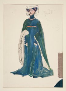 Dáma, skica kostýmu pro Henryho Irvinga od Edwin Austin Abbey