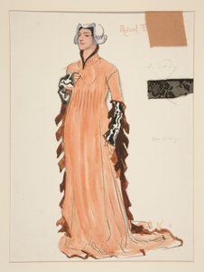 Dáma, skica kostýmu pro Henryho Irvinga od Edwin Austin Abbey