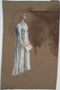 Postava v klasických šatech. od Edwin Austin Abbey
